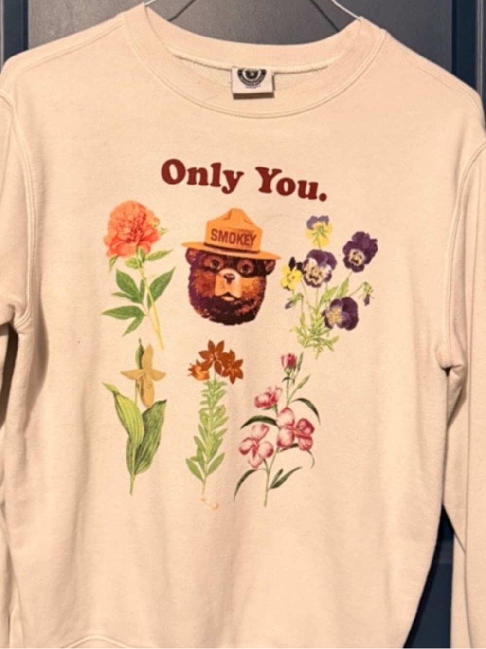 smokey bear botanical sweatshirt